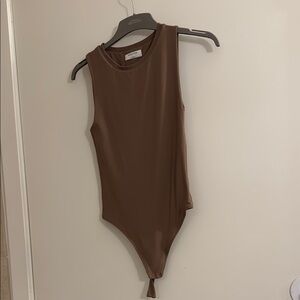 Brown Sleeveless Bodysuit